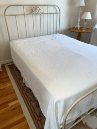 Queen Metal Bed With Shell Motif