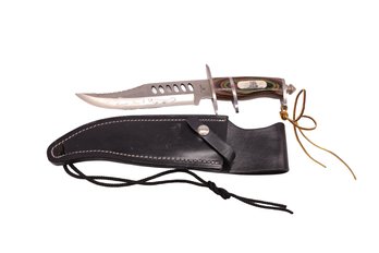 Frost Cutlery Crocodile Bowie 2  Knife With Sheath-SHIPPABLE