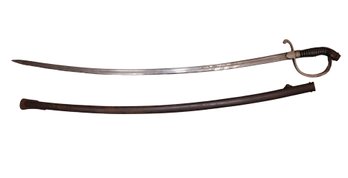 Rare Early German Officers Sword Beautifully Decorated With Scabbard