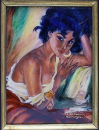 French Limoges On Enamel - Signed F. J Carmine -SHIPPABLE