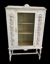 Painted Shabby Chic Romantic French China Cabinet