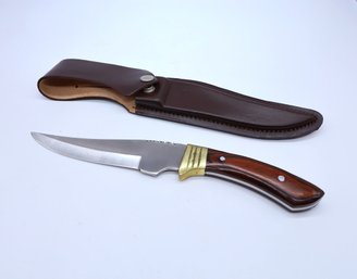 New Stainless Pakistan Knife With Wood Handle And Sheath-SHIPPABLE