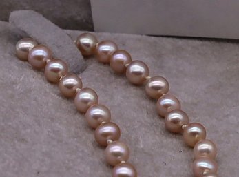 Vintage 14k Individually Knotted Cultured Pearl Necklace -SHIPPABLE