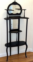 Antique Etagere /curio With Beveled Mirrors
