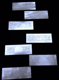 Antique Set Of Seven Chinese Mother Of Pearl Gaming Counters-SHIPPABLE