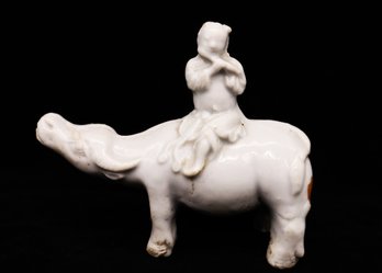 Yuan Dynasty  Water Dropper With Water Buffalo And Chinese F-SHIPPABLEigure Playing The Flute