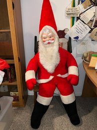 Big Beautiful Stuffed Sitting Vintage Santa Claus- Shippable