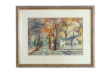 Helene Glezen Long Island Artist -watercolor Country Life- Shippable