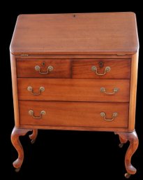 Vintage Mahogany Slant Desk On Wheels