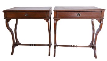 Vintage Pair Of Tables With Drawer