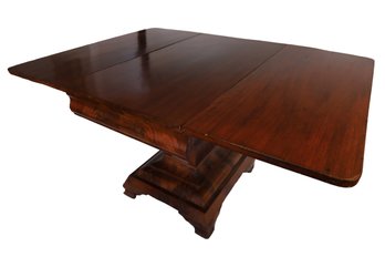 19th Century American Empire Pedestal  Classic Dropleaf