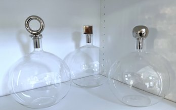 Three Creative Round Ball Transparent Decanters