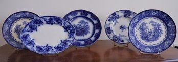 5 Antique Flow Blue Collection- Shippable