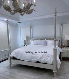 Four Poster King Frame Bed With Custom Fabric