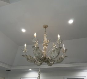 Beautiful Distressed Metal 6 Light Chandelier