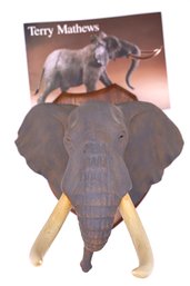 Hand Made PHENOMENAL Elephant Sculpture By Terry Mathews-SHIPPABLE