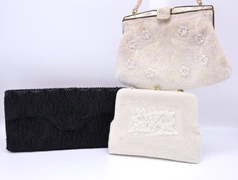 Mid Century Beaded Evening Purses -shippable