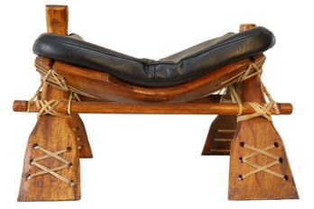 Rustic Camel Saddle Stool Seat
