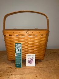 Vintage LONGABERGER Basket Handwoven Signed And Dated- Shippable