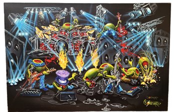 Signed Michael Godard 'Party Like A Rock Star' Giclee On Canvas 93/250