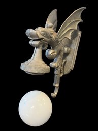 A Decorative Wrought Aluminium Indoor/outdoor Wall Bracket For Holding Candles Or Lights. Dolphin Wall Sconce