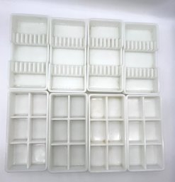 8 Vintage Milk Glass Dental Artist Trays- Shippable