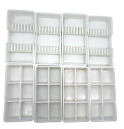 8 Vintage Milk Glass Dental Artist Trays- Shippable