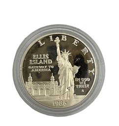 986 Statue Of Liberty-Ellis Island Commemorative Silver Dollar-shippable