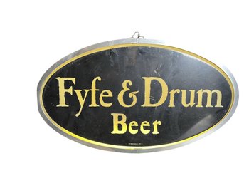 Vintage Fyfe And Drum Beer Lighted Bar Sign