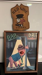 Red Nose Tavern Vintage Pictures/plaque