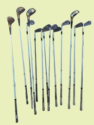 Thirteen Vintage Spalding Golf Clubs