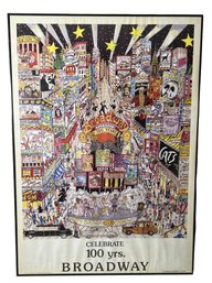 Charles Fazzino 1994 Poster  '100 Years Broadway'