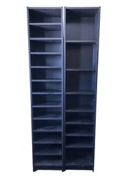 Two Ikea 'Billy' Black Shelving /bookcases