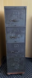Antique Metal File Cabinet
