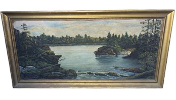 Signed Vintage Landscape Oil Painting