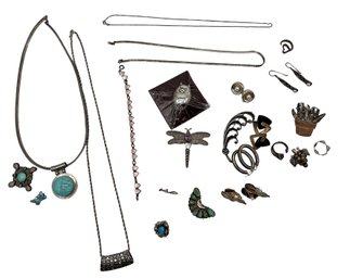 Collection  Of Sterling Silver Jewelry