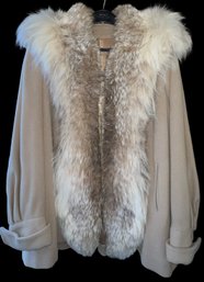 Vintage Fox Trimmed Coat - Shippable