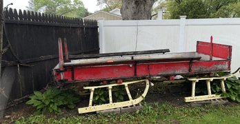 Antique Horse Drawn Sleigh With Wheels And More