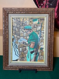 Oil Painting Of A Soldier In Jerusalem -shippable