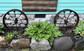 Pair Of Antique Iron Wheels
