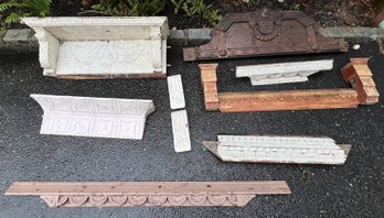 Architectural Vintage Carved Wooden Pieces