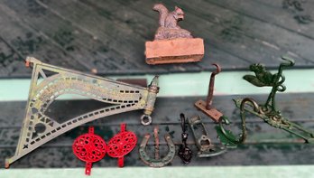 Vintage Metal Hooks And Decorations
