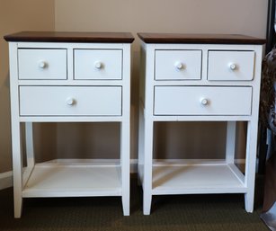 PAIR OF END TABLES