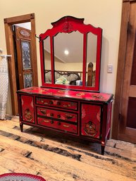 Hand Painted Ship /pirate Dresser