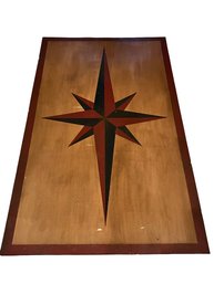 Signed Hand Painted Compass Floor Mat