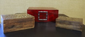 Wood And Lacquer Boxes