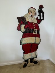 Life Size Vintage Hand Painted Santa Decoration
