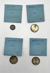 4 SILVER Vintage Canadian Coins - Shippable