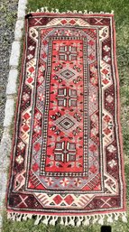 Vintage Turkish Handmade Wool Area Rug - Shippable