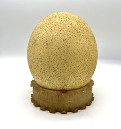 Vintage Ostrich Egg With Stand- Shippable